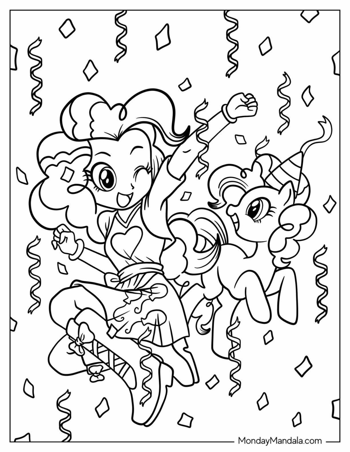 pinkie pie my little pony coloring pages