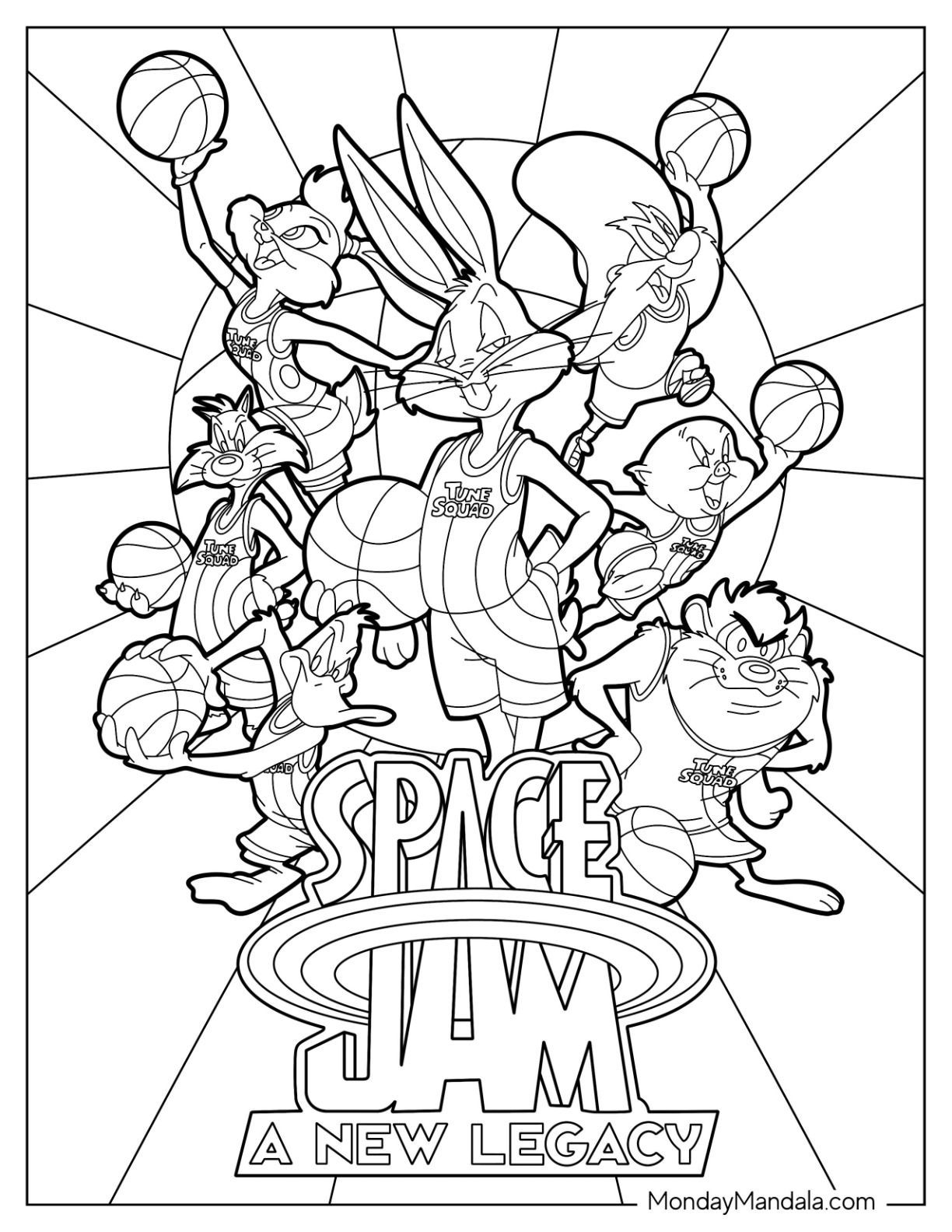 22 Space Jam Coloring Pages Free PDF Printables 