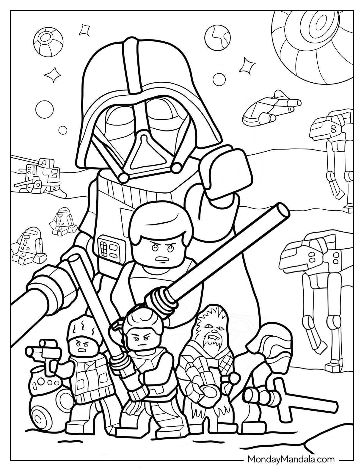 star wars colouring page