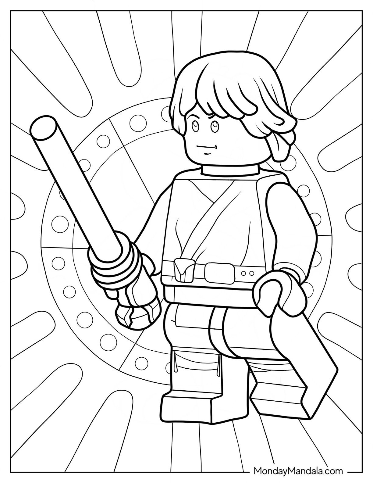 luke skywalker pictures to color