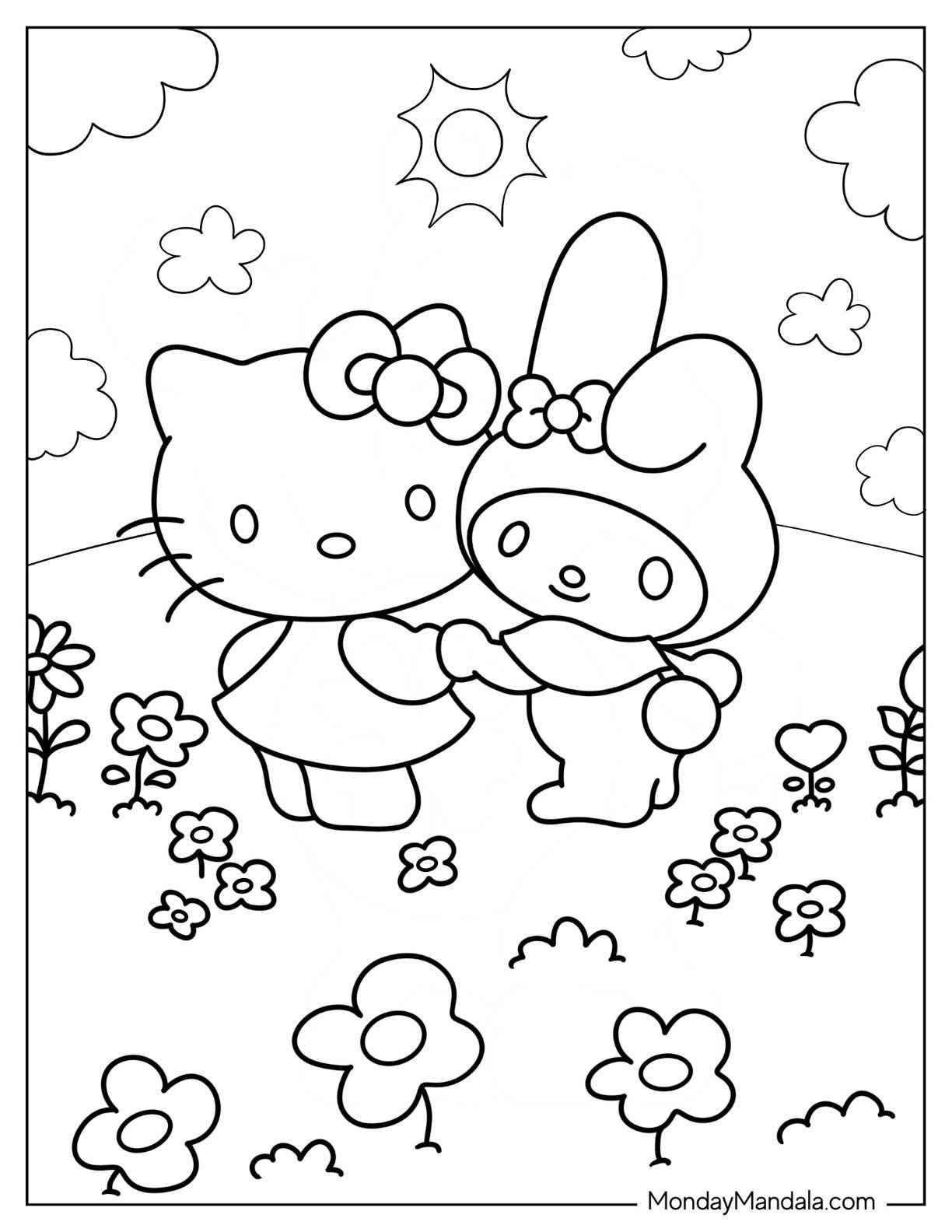 my melody coloring page