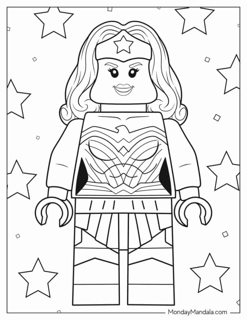 24 Wonder Woman Coloring Pages Free PDF Printables 