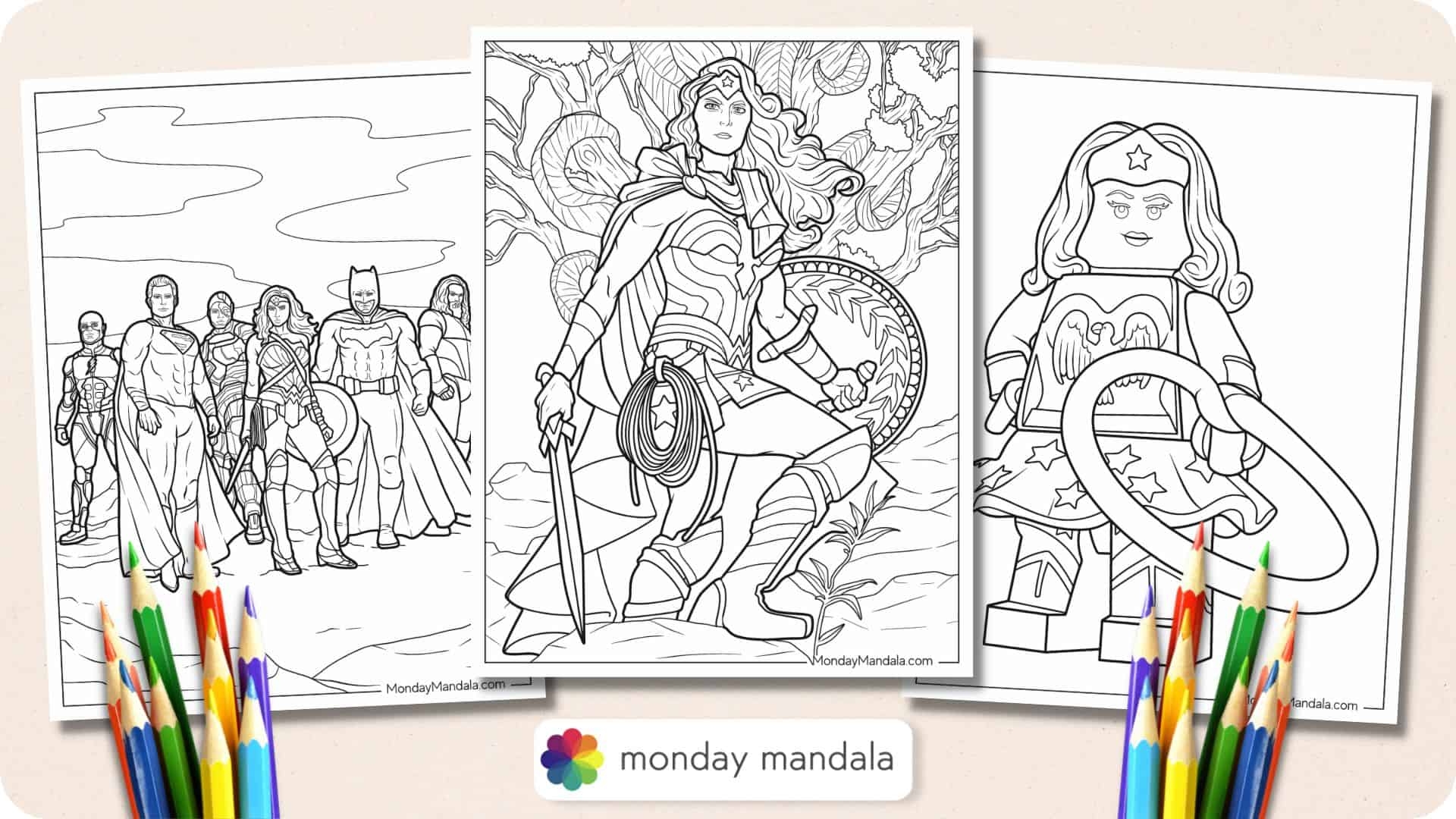 wonder woman coloring pages