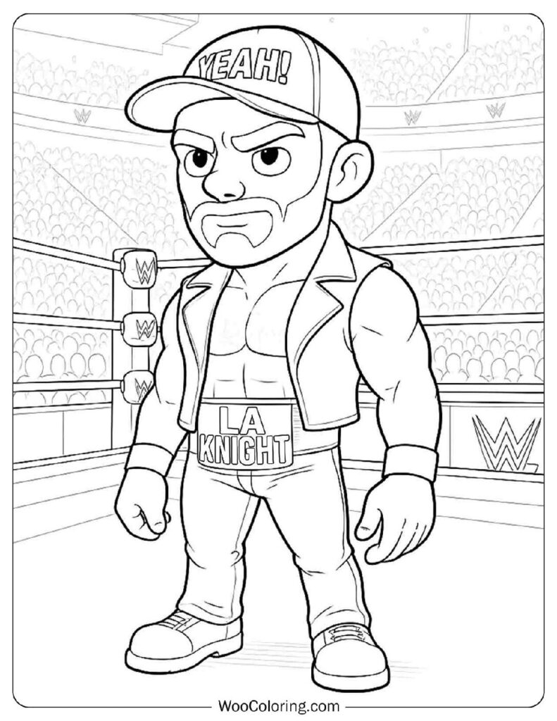 24 WWE Wrestling Coloring Pages Free PDF To Print Woo Coloring