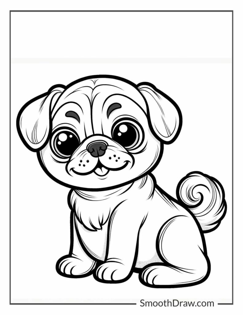25 Dog Coloring Pages Cute Puppies Cartoon Dogs