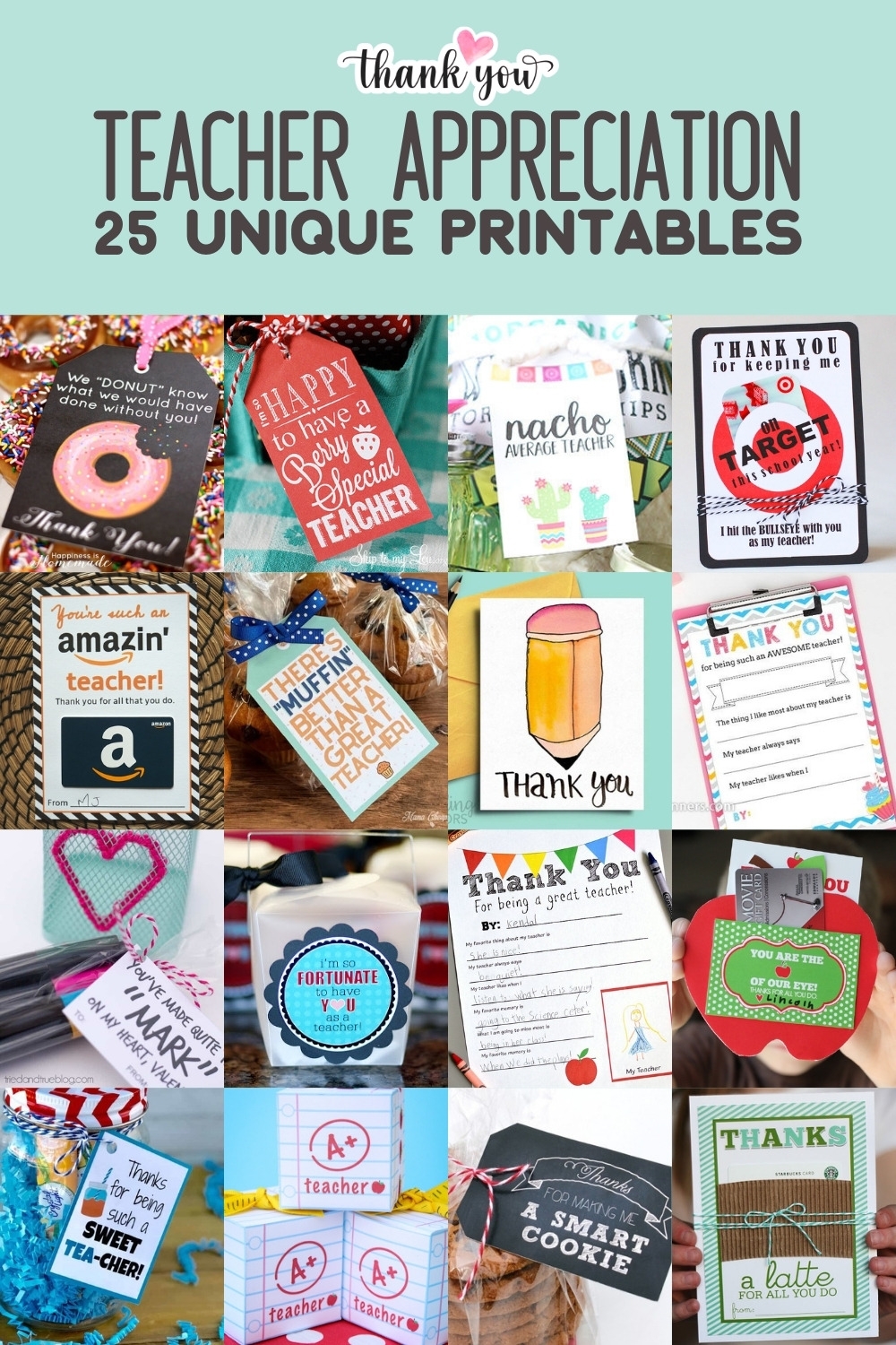 25 Teacher Appreciation Printables For Gifting DIY Candy 25 Teacher Appreciation Printables For Gifting DIY Candy