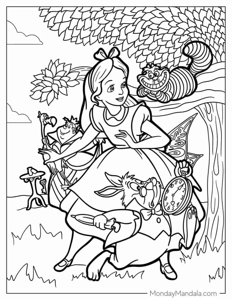 26 Alice In Wonderland Coloring Pages Free PDF Printables 26 Alice In Wonderland Coloring Pages Free PDF Printables