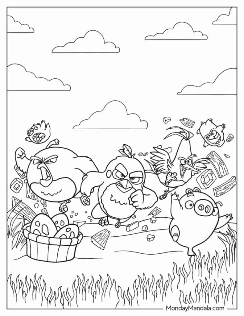 26 Angry Birds Coloring Pages Free PDF Printables 