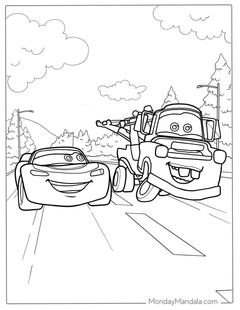 26 Lighting McQueen Coloring Pages Free PDF Printables