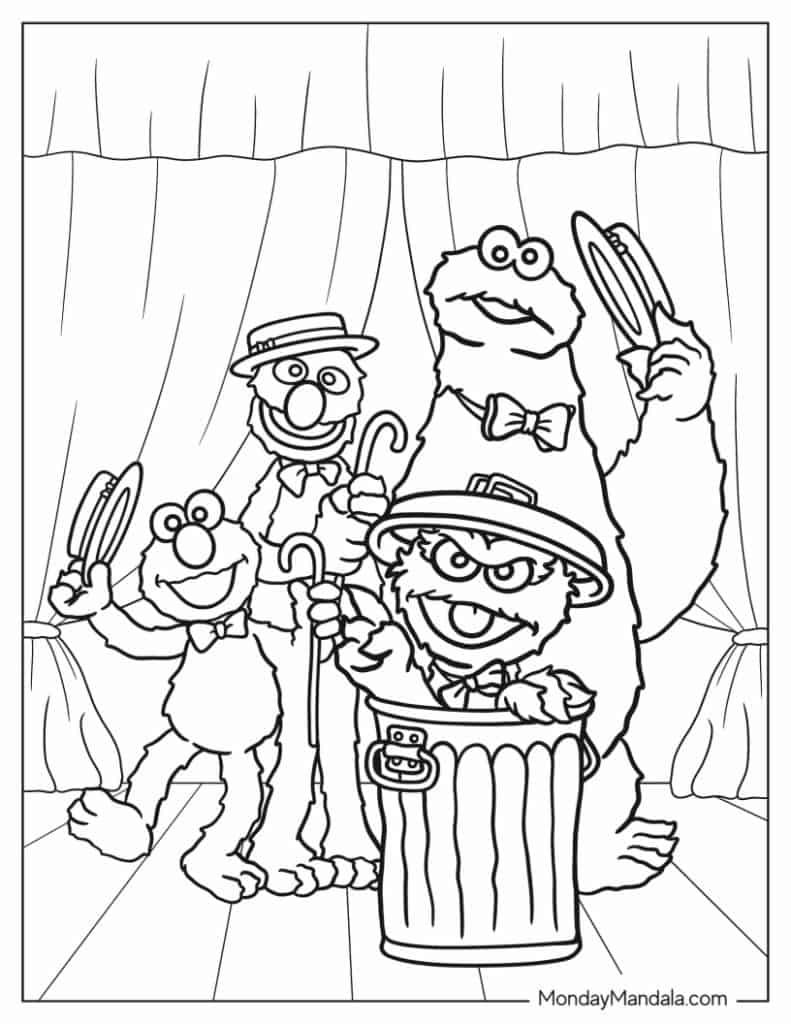 26 Sesame Street Coloring Pages Free PDF Printables 
