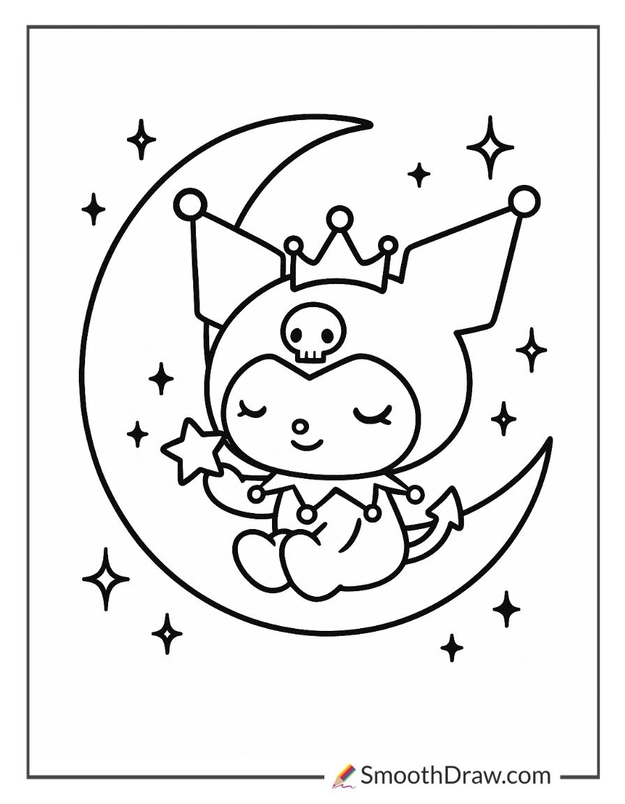 printable kuromi coloring pages printable kuromi coloring pages