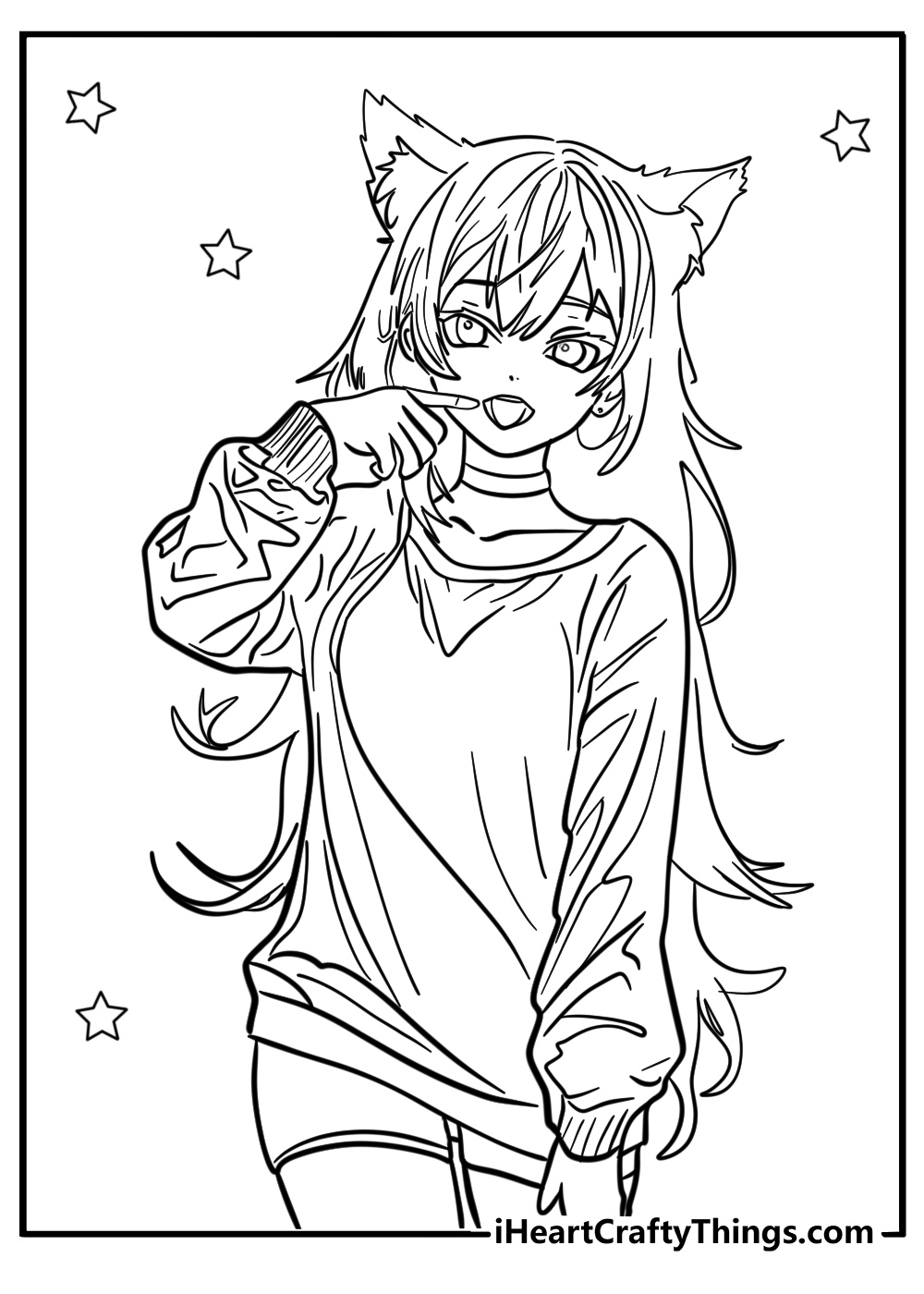 anime coloring pages girl