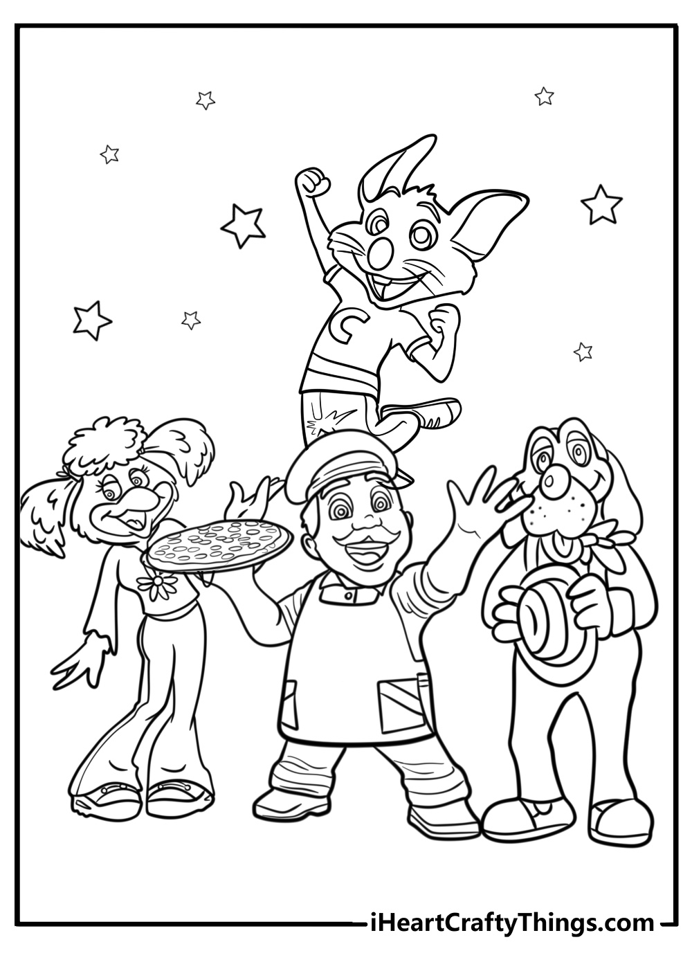 chuck e cheese coloring page