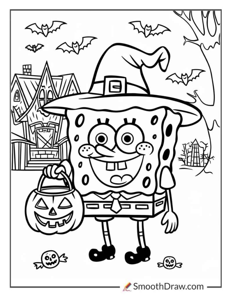 coloring pages spongebob printable