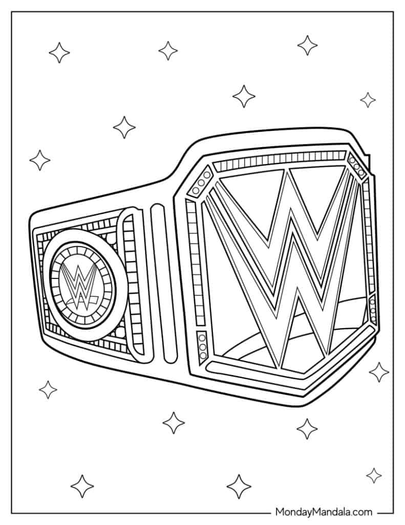 28 Wrestling WWE Coloring Pages Free PDF Printables 