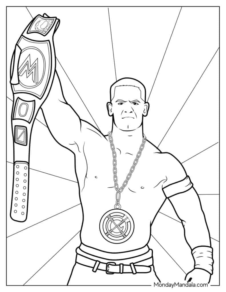 28 Wrestling WWE Coloring Pages Free PDF Printables 