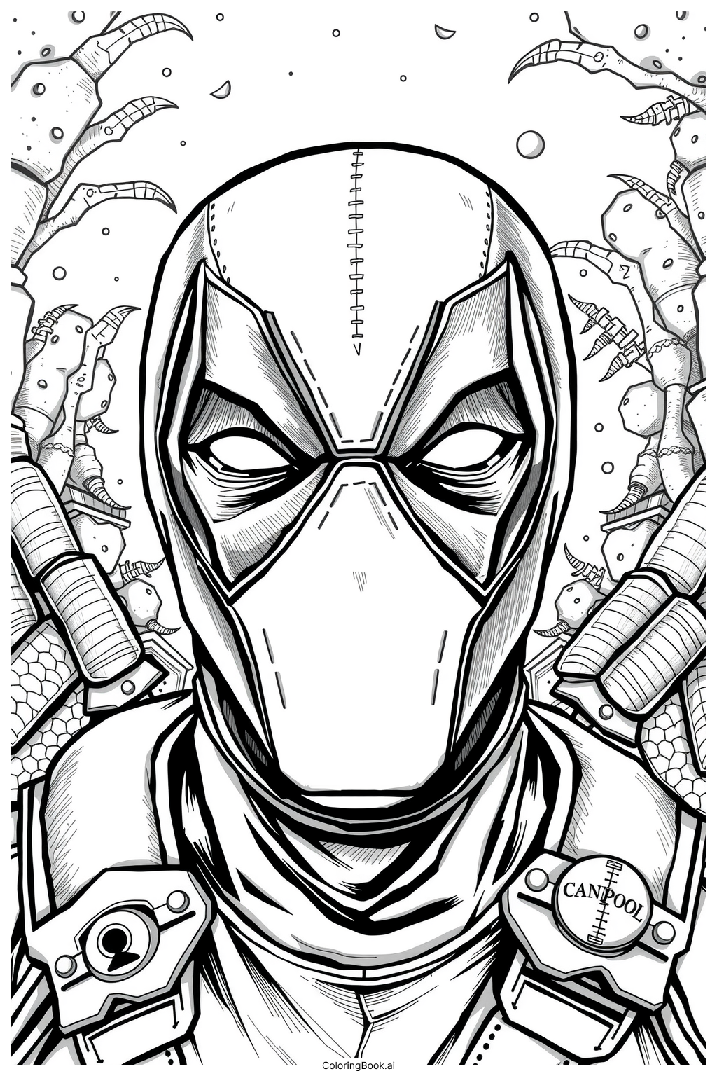 deadpool printable coloring pages