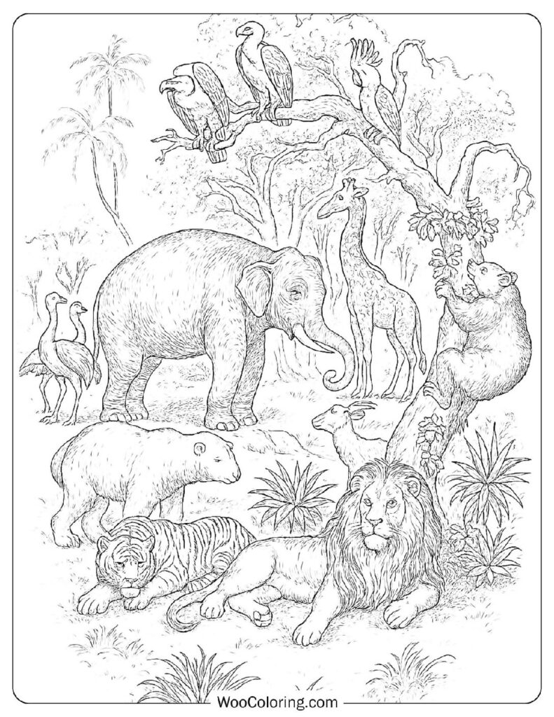 coloring pages animals realistic