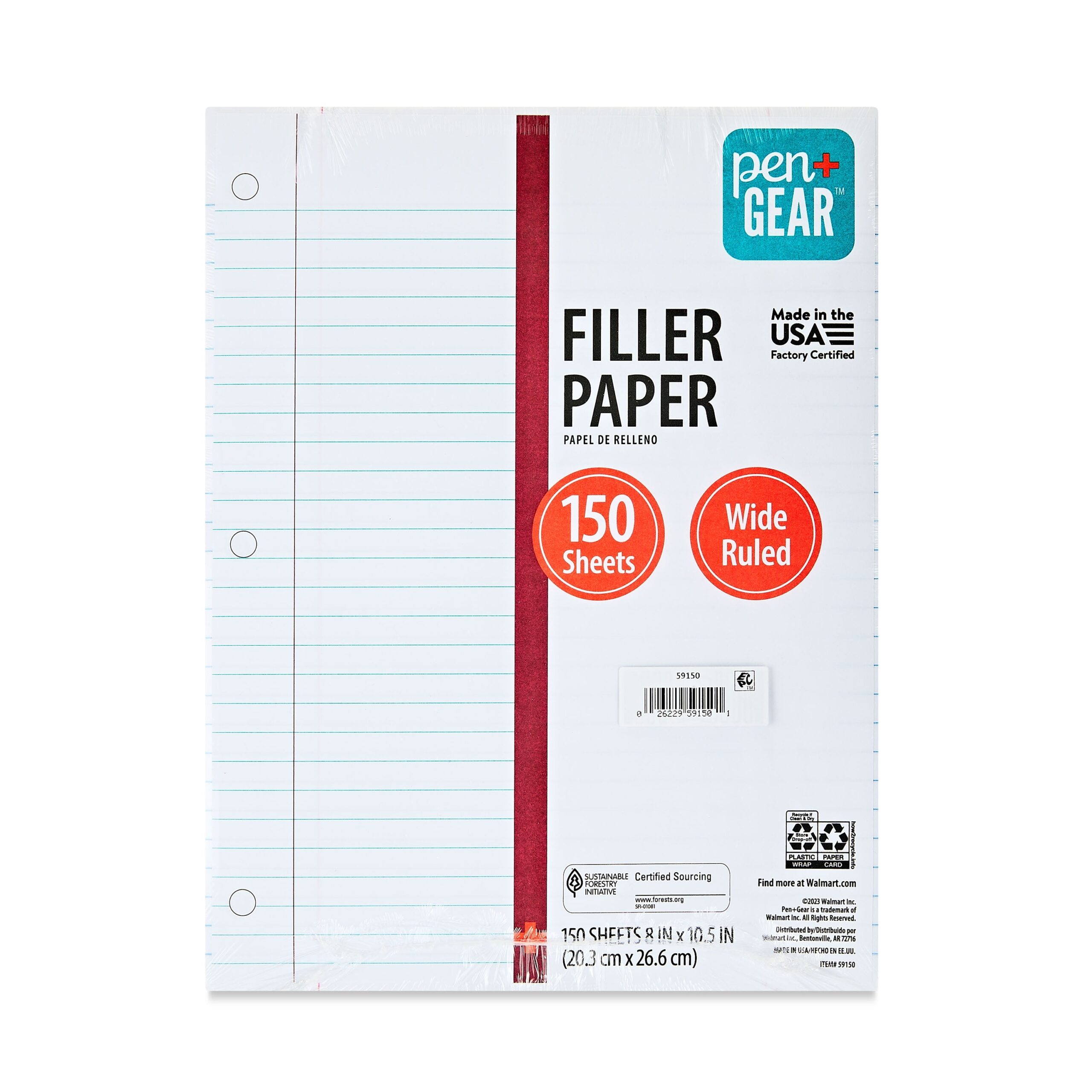 3 Pack Pen Gear 500ct Filler Paper 10 5 X 8 CR Walmart