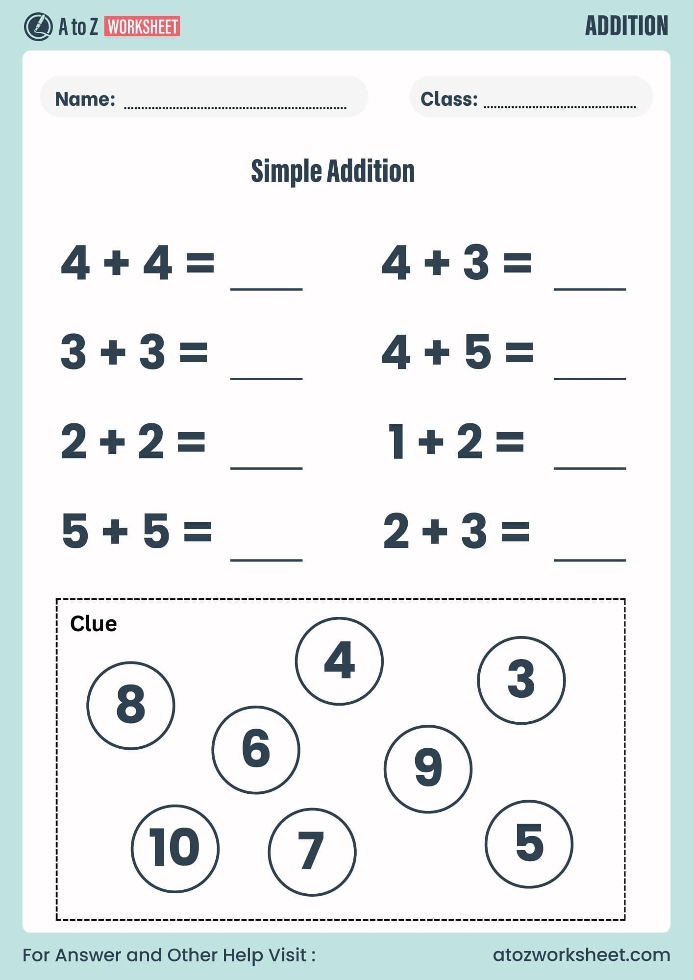 30 Addition And Subtraction Worksheets Free PDF A To Z Worksheet 30 Addition And Subtraction Worksheets Free PDF A To Z Worksheet