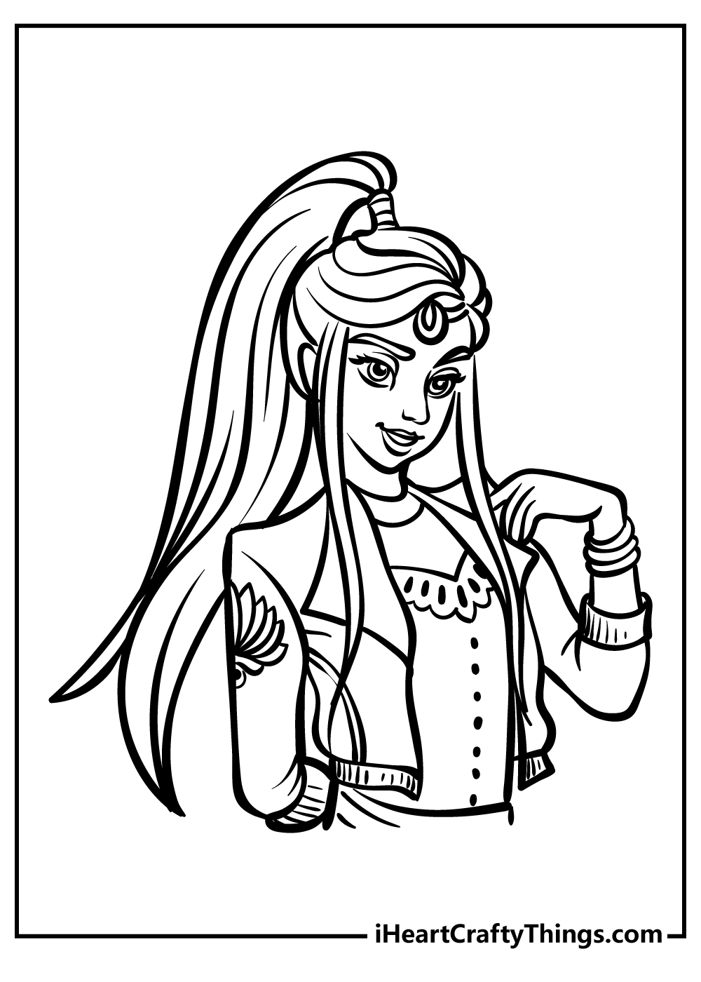disney descendants coloring pages printable
