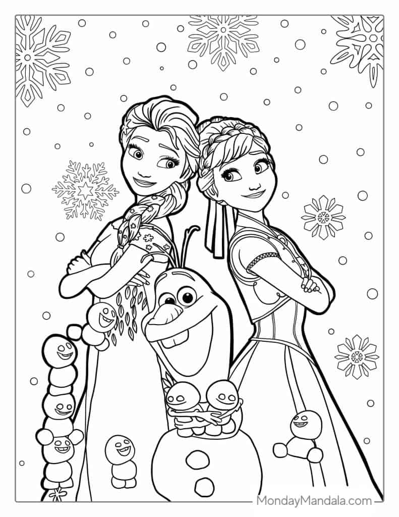30 Frozen Coloring Pages Free PDF Printables