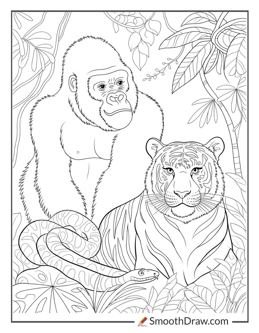 realistic wildlife coloring pages