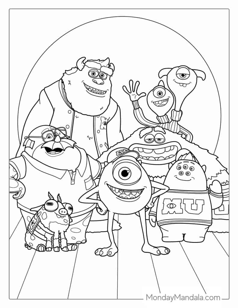 30 Monsters Inc Coloring Pages Free PDF Printables
