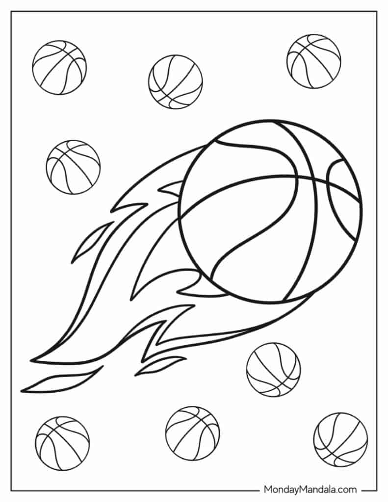 30 NBA Basketball Coloring Pages Free PDF Printables 