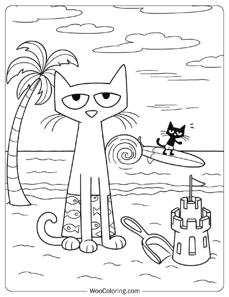 30 Pete The Cat Coloring Pages Free PDF To Print Woo Coloring
