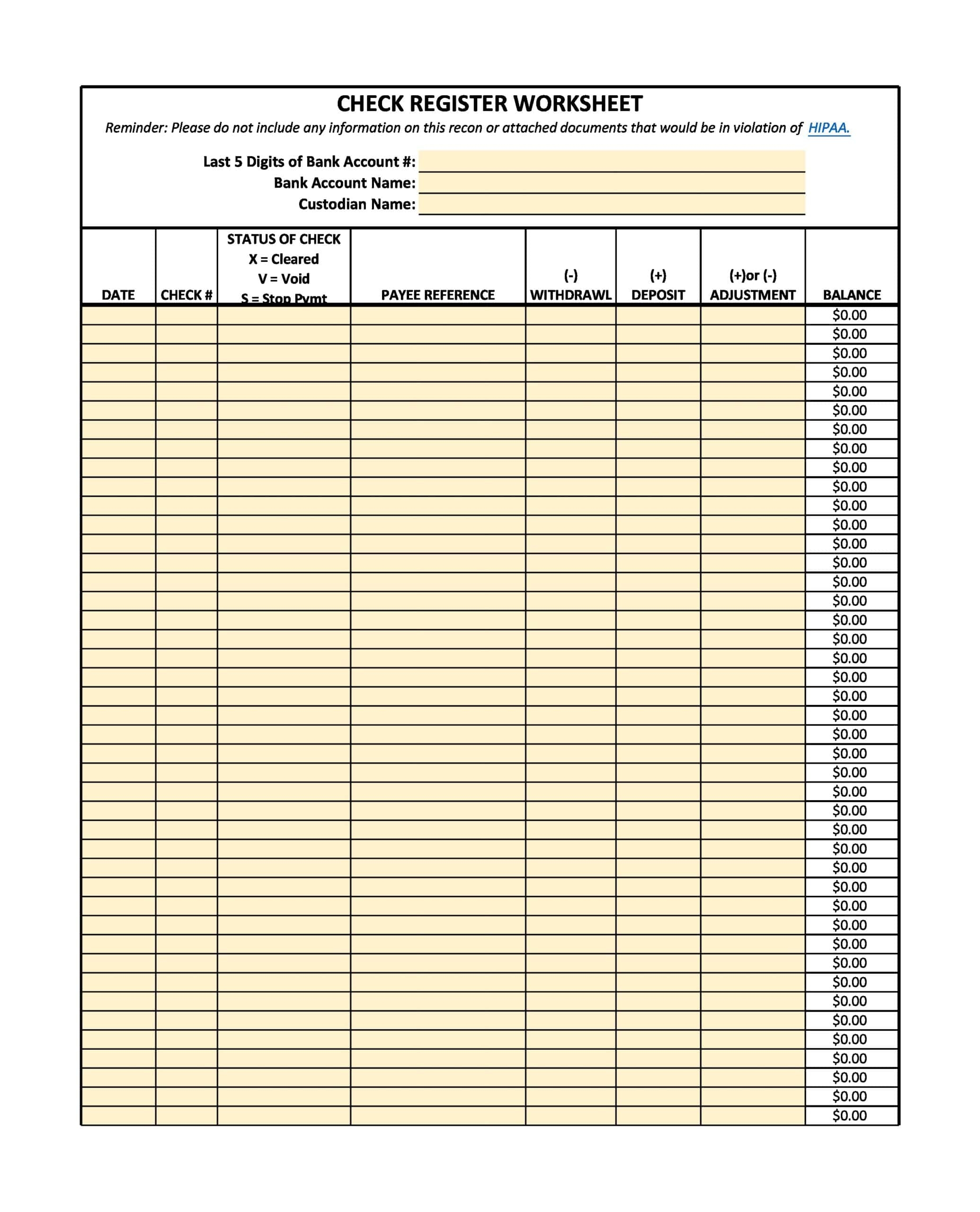 30 Printable Check Register Templates Excel TemplateArchive