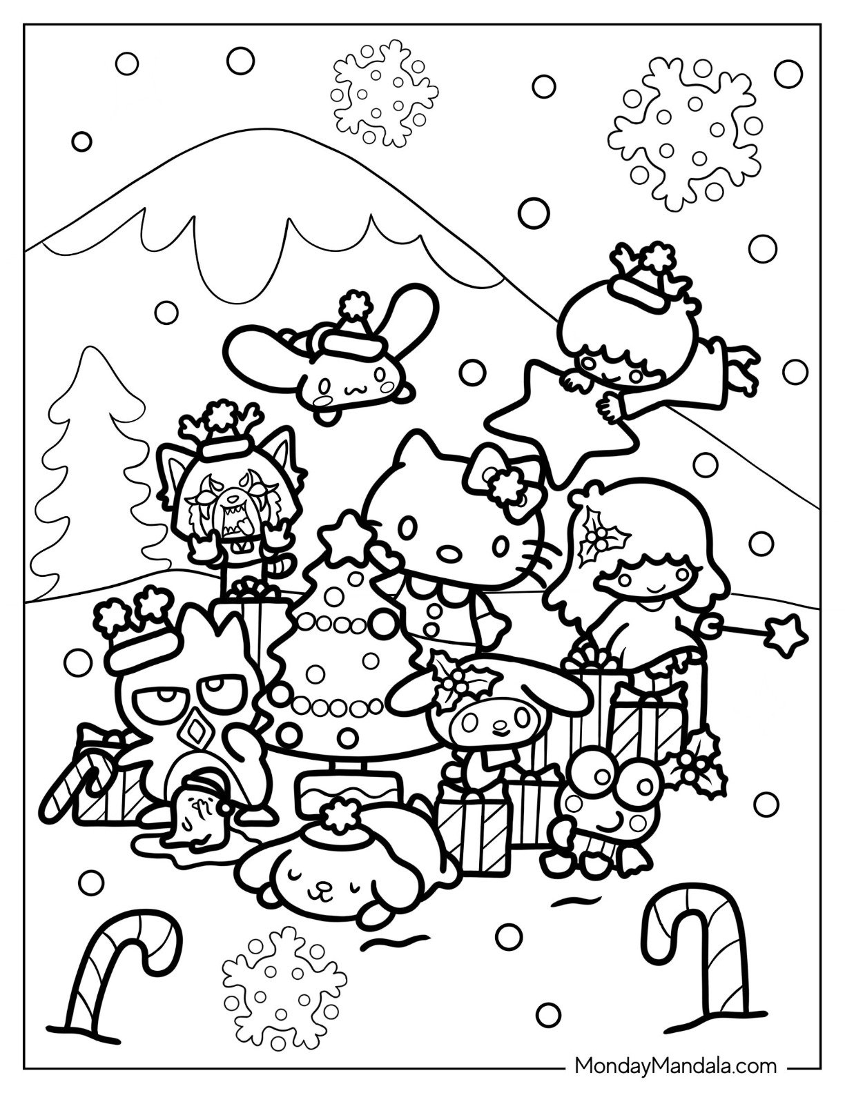 30 Sanrio Coloring Pages Free PDF Printables 
