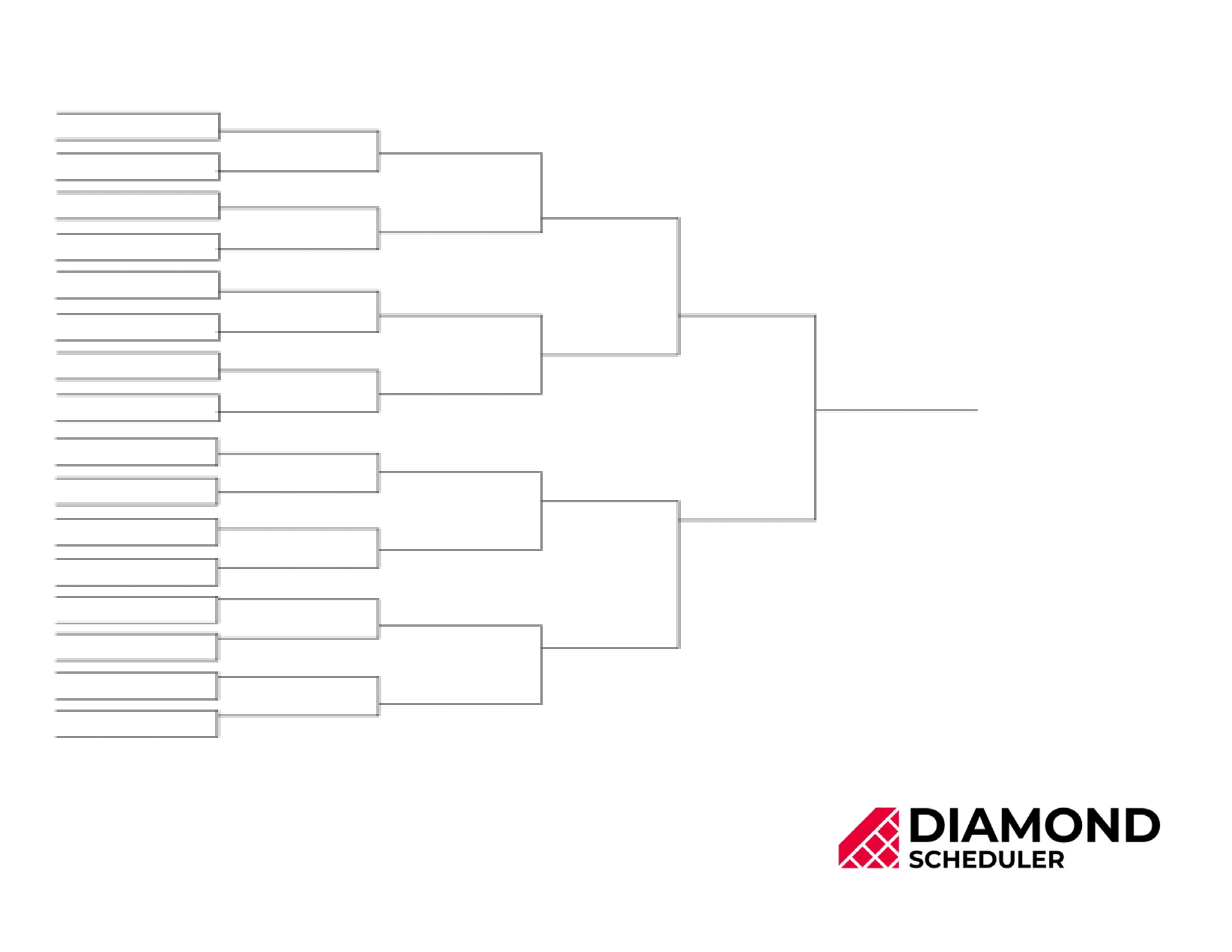 32 Team Single Elimination Bracket Printable Diamond Scheduler 32 Team Single Elimination Bracket Printable Diamond Scheduler