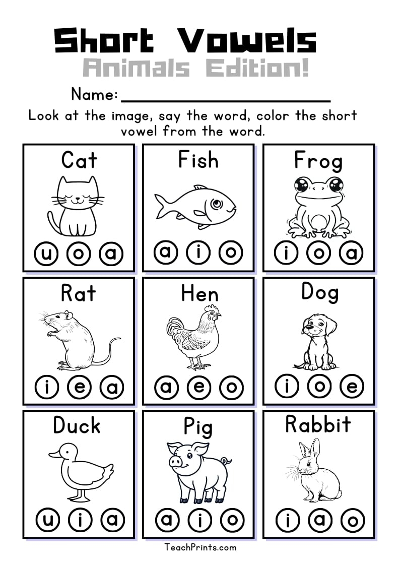 kindergarten phonics worksheet