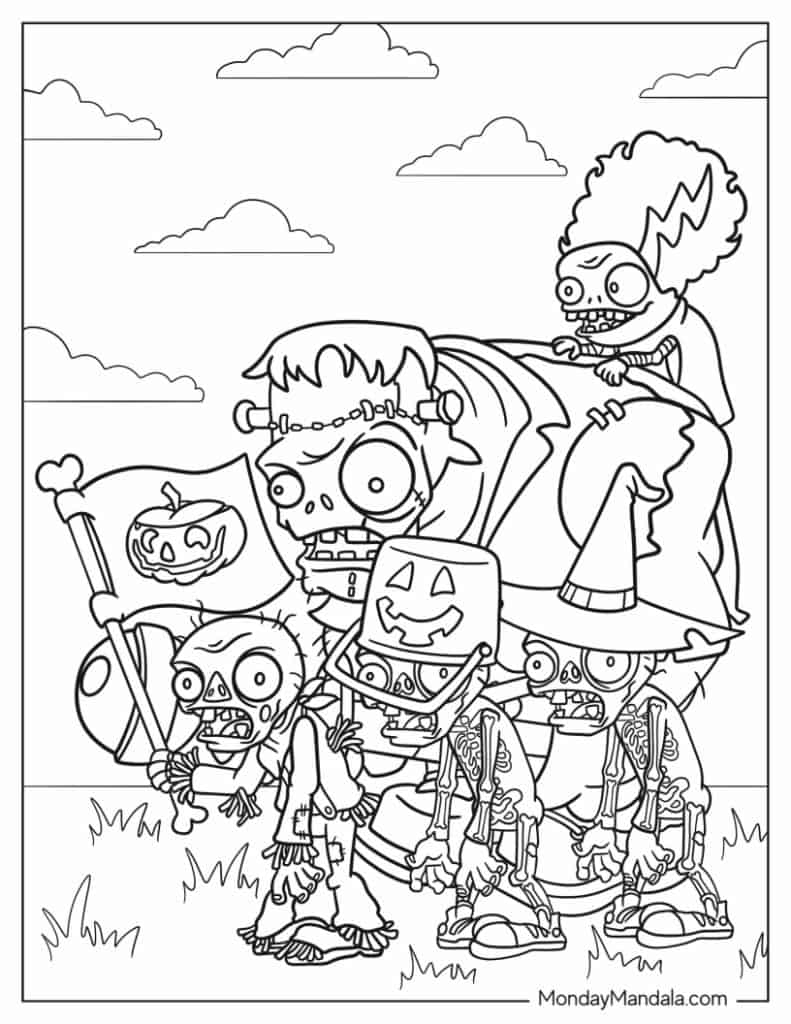 34 Plant Vs Zombies Coloring Pages Free PDF Printables 