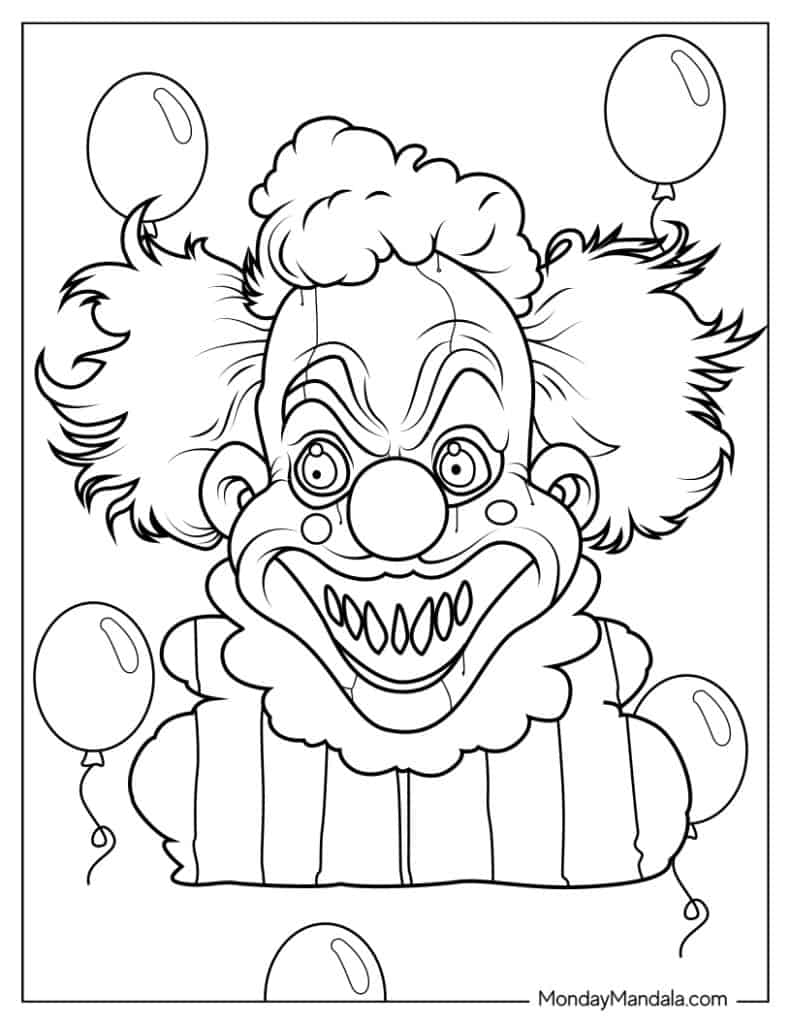 35 Clown Coloring Pages Free PDF Printables 