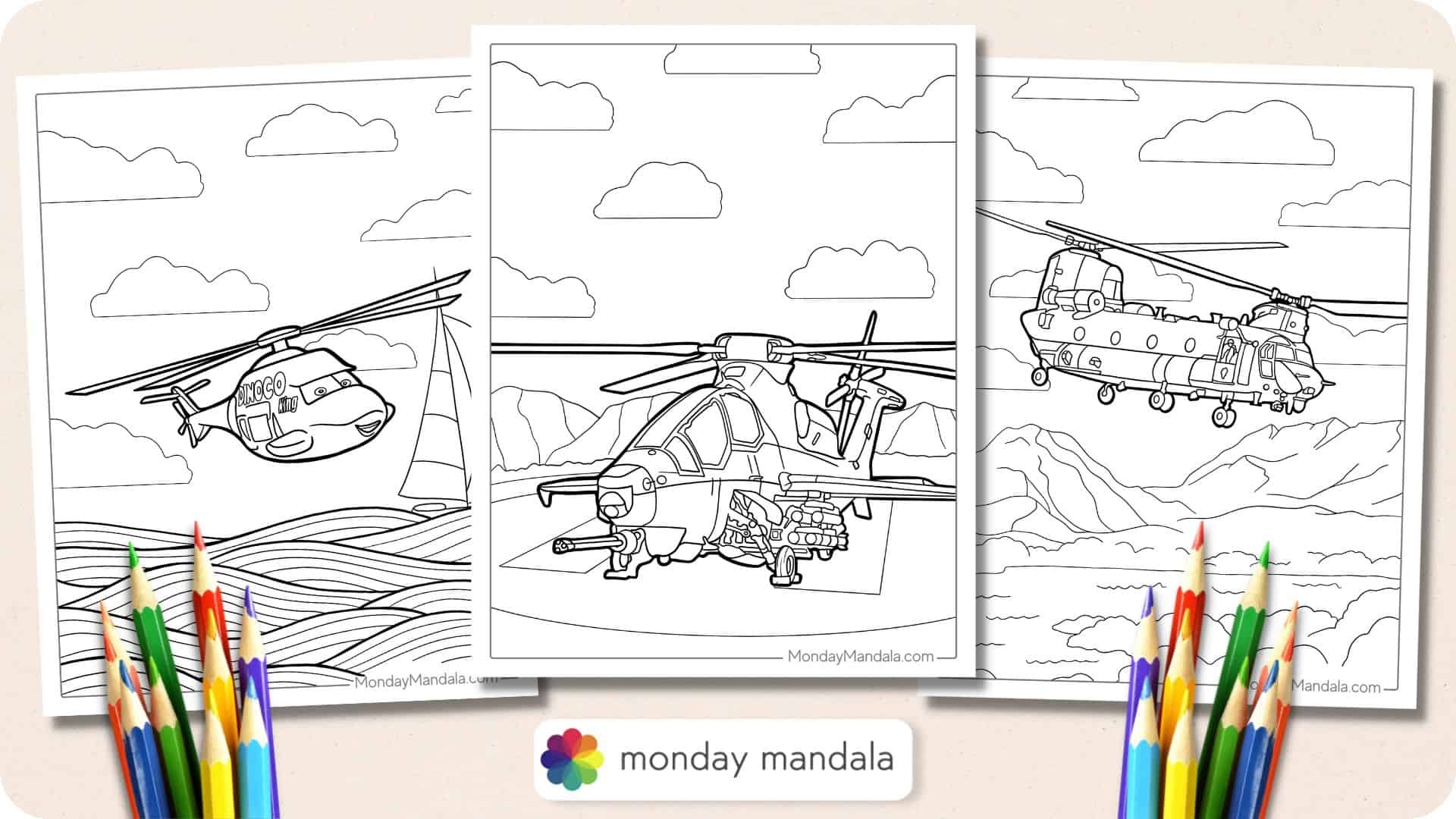 36 Helicopter Coloring Pages Free PDF Printables 