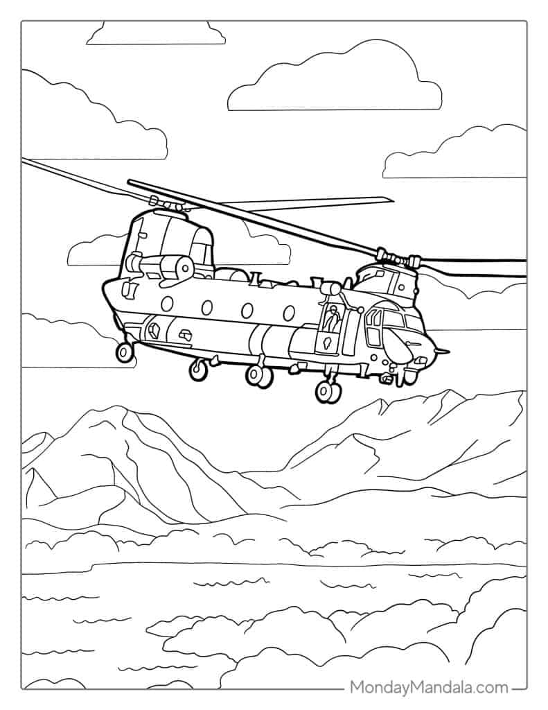 coloring pages of helicopters