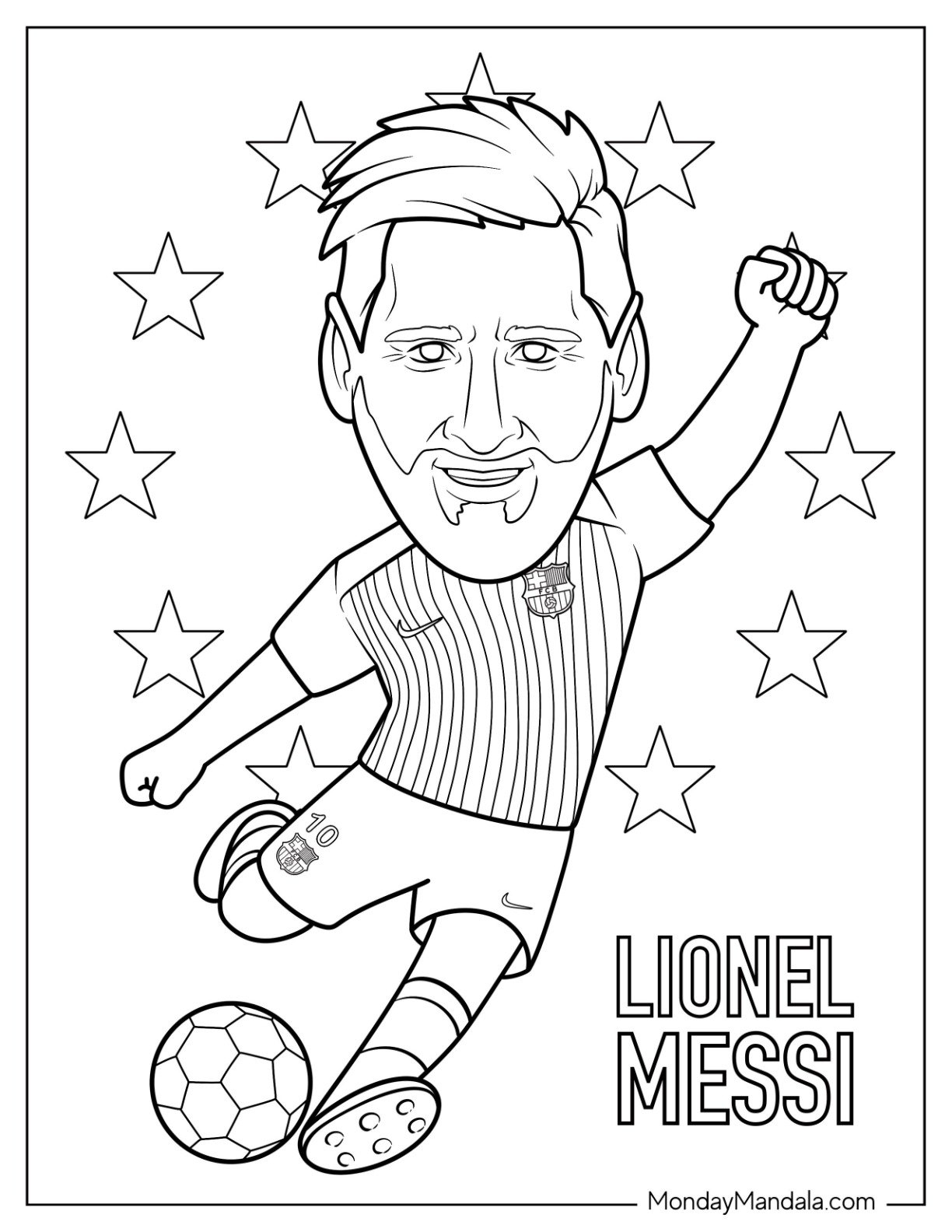 38 Lionel Messi Coloring Pages Free PDF Printables 