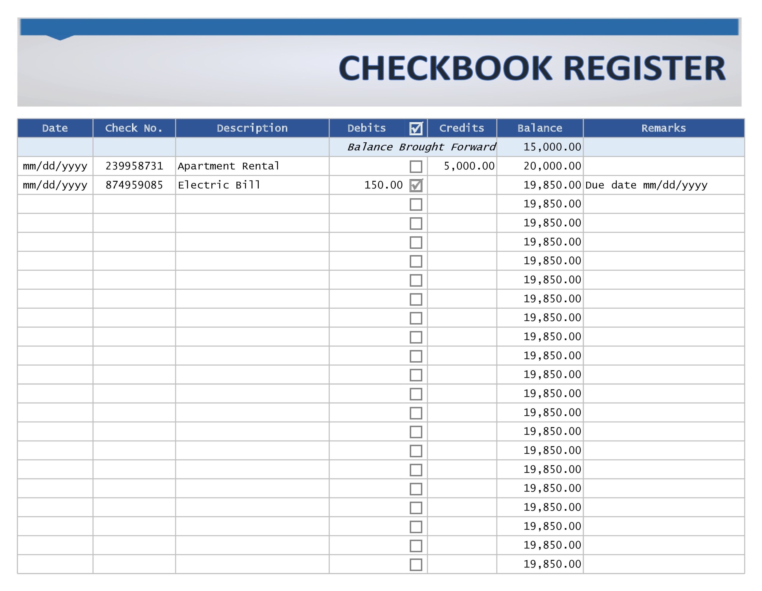 39 Checkbook Register Templates 100 Free Printable TemplateLab 39 Checkbook Register Templates 100 Free Printable TemplateLab