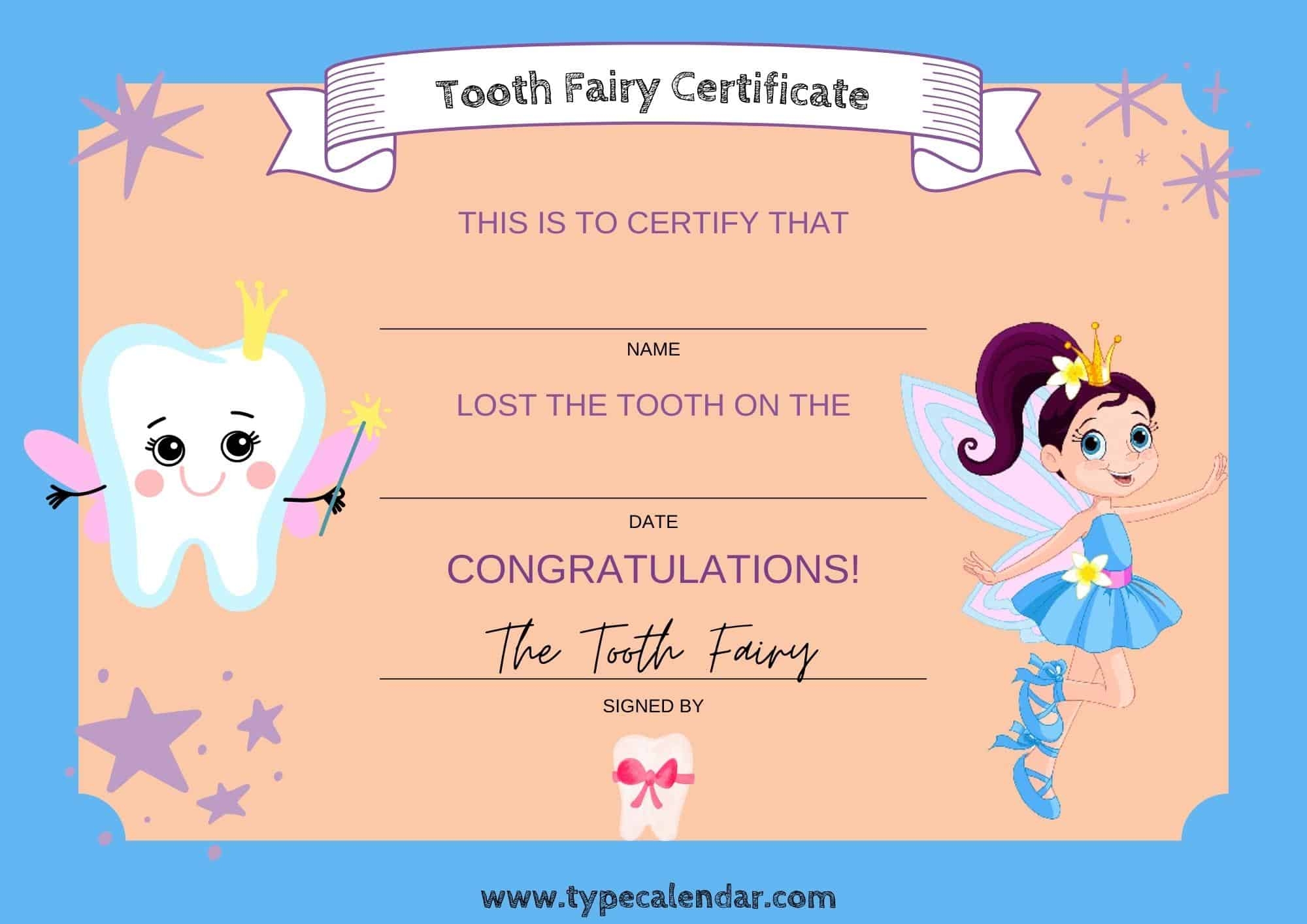 tooth fairy printable free