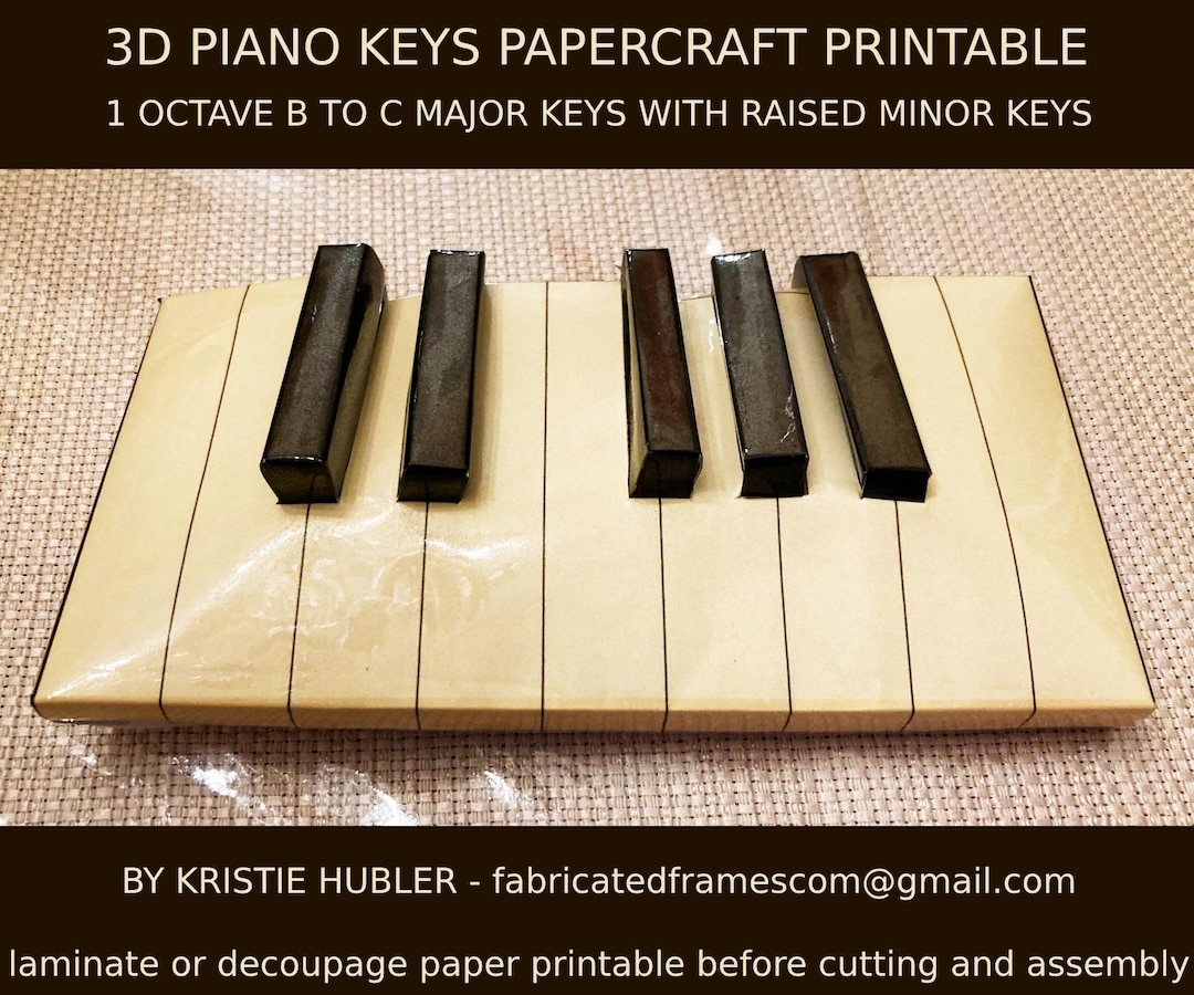3D Piano Keys Papercraft Music Learning Card Gift digital Download Etsy 3D Piano Keys Papercraft Music Learning Card Gift digital Download Etsy
