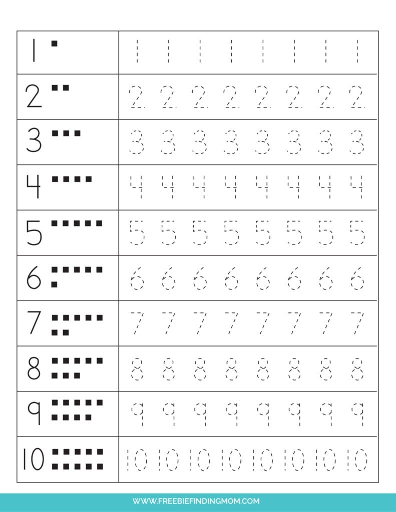 handwriting worksheets numbers 1 20