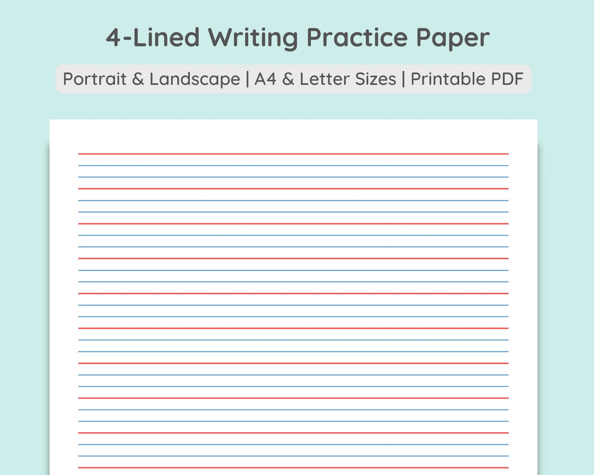 4 lined Writing Practice Paper Handwriting Penmanship Calligraphy Sheet Colored Grey Portrait Landscape A4 Letter PDF Download Etsy 4 lined Writing Practice Paper Handwriting Penmanship Calligraphy Sheet Colored Grey Portrait Landscape A4 Letter PDF Download Etsy