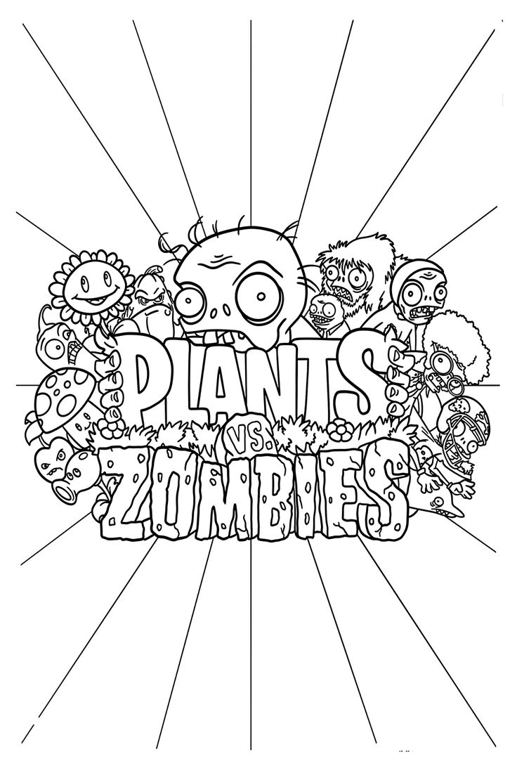zombie plants coloring pages
