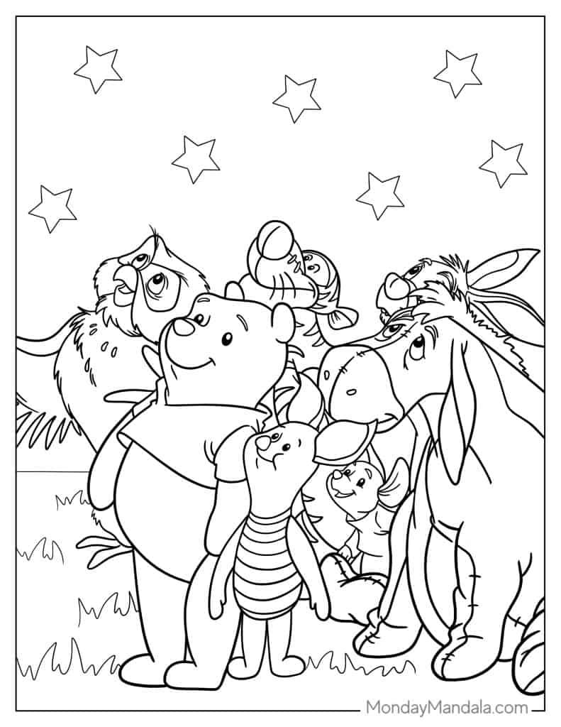 40 Winnie The Pooh Coloring Pages Free PDF Printables