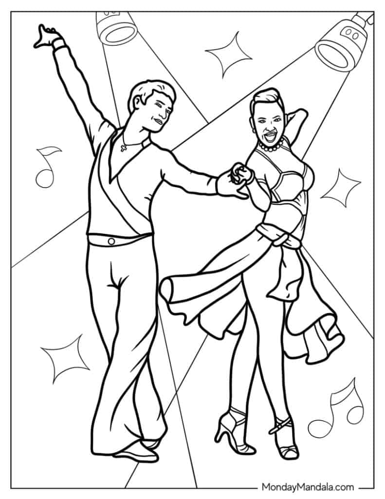 41 Dancing Coloring Pages Free PDF Printables 