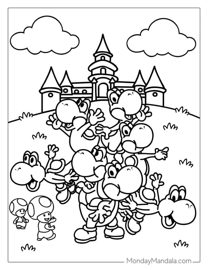 41 Yoshi Coloring Pages Free PDF Printables 
