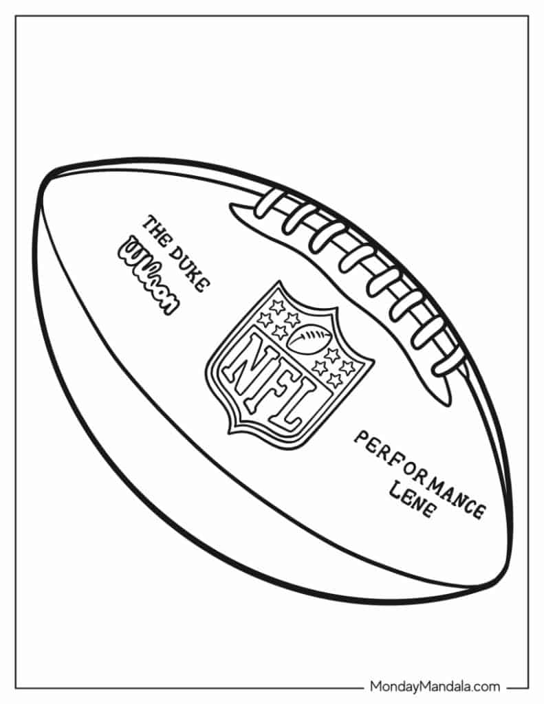 football printable coloring pages