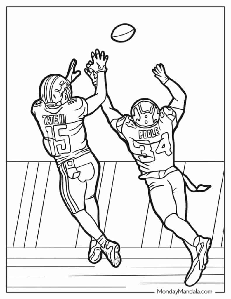 42 Football Coloring Pages Free PDF Printables